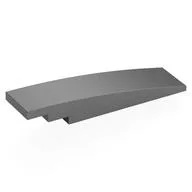 Brick Curved 8 x 2 No Studs / Metallic Silver