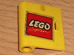 Lego Door 1 x 3 x 3 Left with LEGO Logo Open O Style Pattern (Sticker) - Set 685