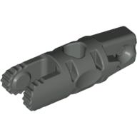 Lego Hinge Cylinder 1 x 3 Locking with 1 Finger and 2 Fingers On Ends, with Hole, 9 Teeth / Dark Gray