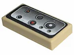 Tile 1 x 2 with Controls Pattern 2 (Sticker) - Set 8671