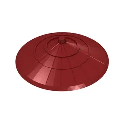 Hat, Conical Asian Style / Dark Red