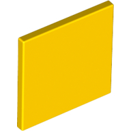Lego Road Sign Clip-on 2 x 2 Square / Yellow
