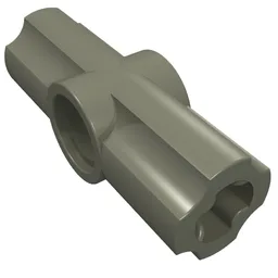 Technic Axle and Pin Connector Angled #2 - 180° / Dark Gray