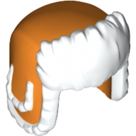Lego Hat Ushanka with Orange Print / White