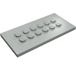 Plate Special 4 x 8 with Studs in Centre / Light Gray