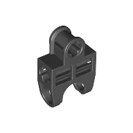 Technic Axle Connector 2 x 3 with Ball Socket, Open Sides / Black