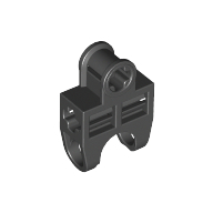Lego Technic Axle Connector 2 x 3 with Ball Socket, Open Sides / Black
