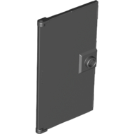 Lego Door 1 x 4 x 6 Smooth with Chamfered Handle Plinth / Black