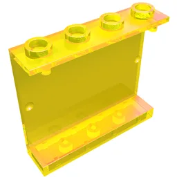 Panel 1 x 4 x 3 [Hollow Studs] / Trans-Yellow