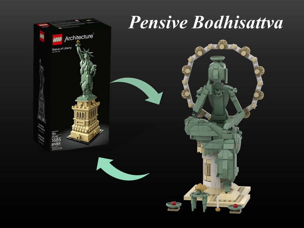 Lego Statue of Pensive Bodhisattva (21042 Alternative Builds)