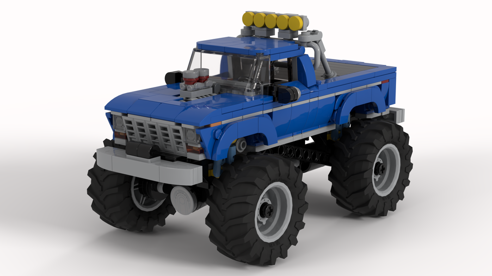 Lego BIGFOOT #1 "The Original Monster Truck" - 1975 Ford F250 Monster Truck (Now with Sticker Files!!)