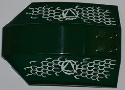 Windscreen 8 x 6 x 2 Curved Sloped Sides with Atlantis Logo and Fish Scales Pattern Model Right Side (Stickers) - Set 7978