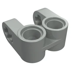 Technic Axle and Pin Connector Perpendicular Double Split / Light Gray
