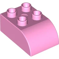 Duplo Brick 2 x 3 with Curved Top / Bright Pink