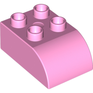 Lego Duplo Brick 2 x 3 with Curved Top / Bright Pink
