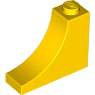 Brick Curved 1 x 3 x 2 Inverted [Inside Bow] / Yellow