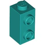 Brick Special 1 x 1 x 1 2/3 with Studs on 1 Side / Dark Turquoise