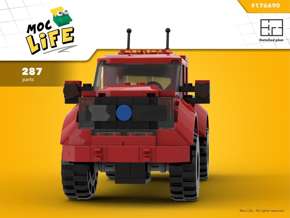 Lego Ford F-550 quad cab long bed Elevation off grid edition