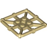 Lego Plate Special 2 x 2 with Bar Frame Square / Tan