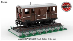 Lego BR ZUV/ZUA Shark Ballast Brake Van (1:48 Scale) (Brown)