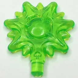 Wave / Power Burst / Flame / Magic Spell Effect, Splash Round with Bar / Trans-Bright Green