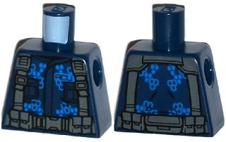 Lego Torso 'ACU' Jacket with Dark Bluish Gray Straps and Belt with Pouches Pattern