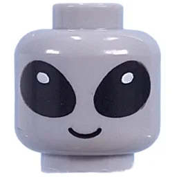 Minifig Head, Classic Alien Print / Light Bluish Gray