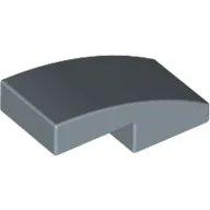 Brick Curved 2 x 1 No Studs [1/2 Bow] / Sand Blue