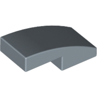 Lego Brick Curved 2 x 1 No Studs [1/2 Bow] / Sand Blue