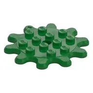 Plate Special 4 x 4 Splat Gear, 10 Teeth / Green