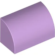 Brick Curved 1 x 2 x 1 No Studs / Lavender