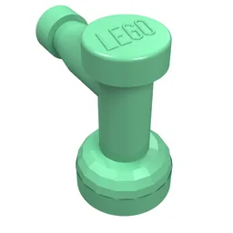 Tap 1 x 1 with Hole in Spout / Medium Green