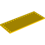 Lego Plate Special 6 x 16 with Studs on 3 Edges / Yellow