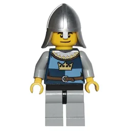 Knight, Dark Blue, Helmet, Happy / Scared