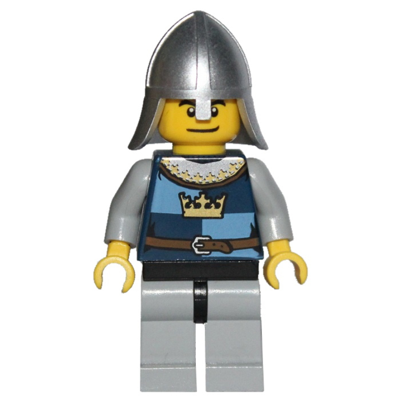 Lego Knight, Dark Blue, Helmet, Happy / Scared