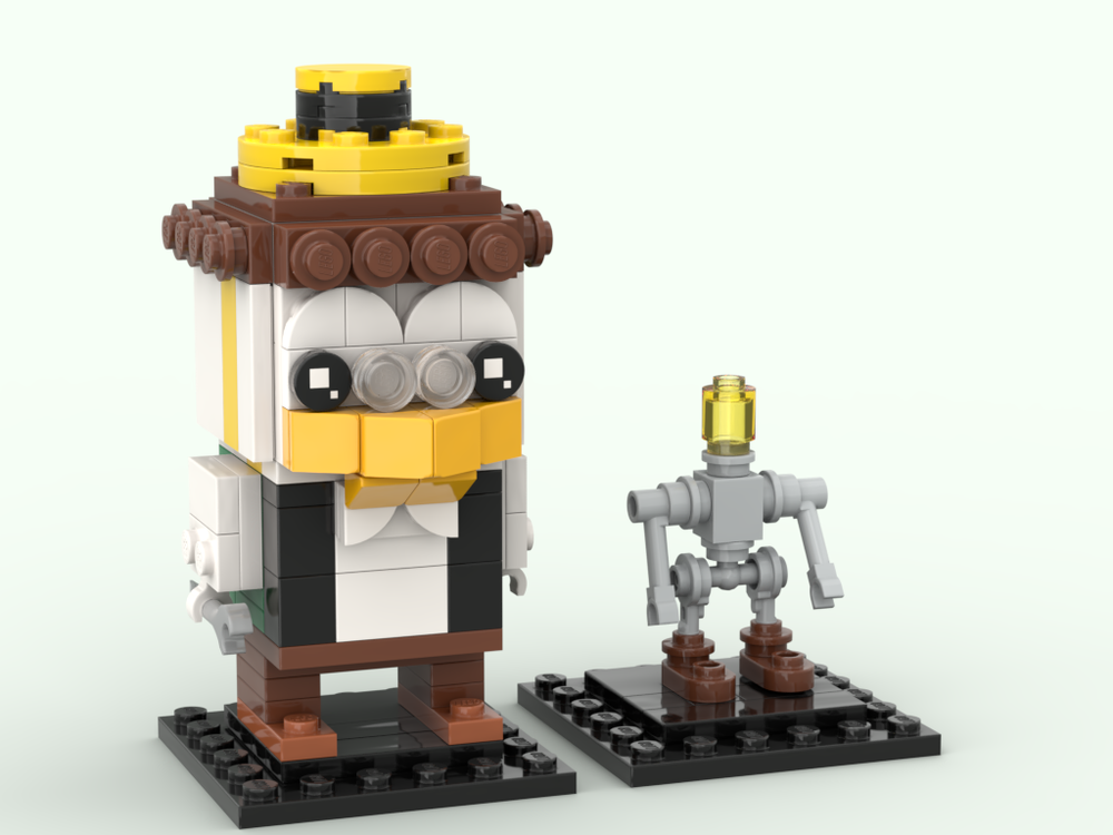 Lego Gyro Gearloose and Helper Brickheadz