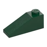 Brick Sloped 33° 3 x 1 / Dark Green