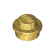Lego Plate Round 1 x 1 with Solid Stud / Pearl Gold