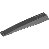 Brick Wedged, Curved 16 x 4 Triple with Inner Ridges / Dark Bluish Gray