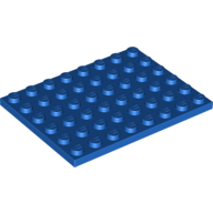 Lego Plate 6 x 8 / Blue