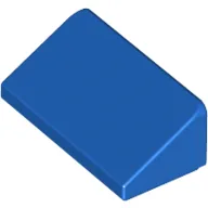 Brick Sloped 30° 1 x 2 x 2/3 / Blue