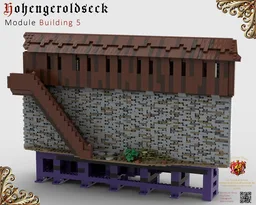 Building 05 Castle Hohengeroldseck - Castle wall with battlements (Castle Part 1)