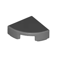 Tile Round 1 x 1 Quarter / Dark Bluish Gray