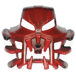 Large Figure Mask Jutlin with Marbled Black Pattern (Shapeshifted) / Dark Red