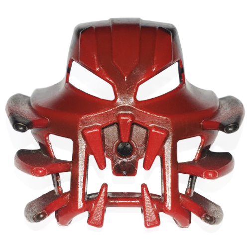 Lego Large Figure Mask Jutlin with Marbled Black Pattern (Shapeshifted) / Dark Red