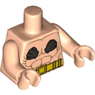 Torso, Bare Chest, Seashells, Gold Belt Print, Light Nougat Arms and Hands / Light Nougat