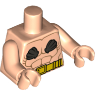 Lego Torso Bare Chest, Seashells, Gold Belt Print, Light Nougat Arms and Hands / Light Nougat