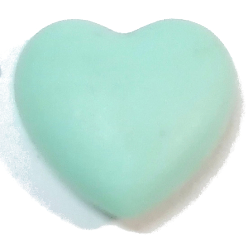 Lego Clikits Icon, Heart 2 x 2 Small with Pin [Frosted] / Aqua