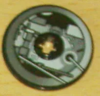 Technic, Disk 3 x 3 with Machinery Pattern 3 (Sticker) - Set 4504