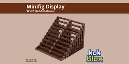 Minifig Display, 32x32, Reddish Brown
